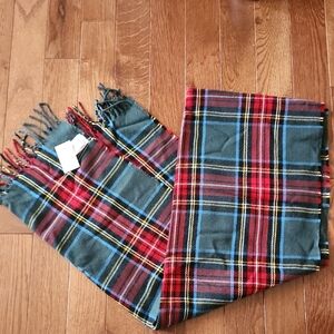 J. Crew Plaid Scarf with Fringe